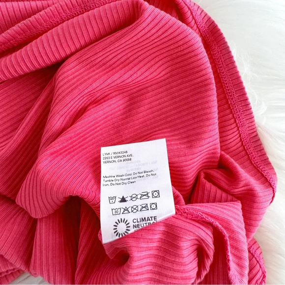 NWOT Reformation Cosmo Knit Dress Snapdragon Pink Ribbed Rib Long Maxi - Picture 11 of 14